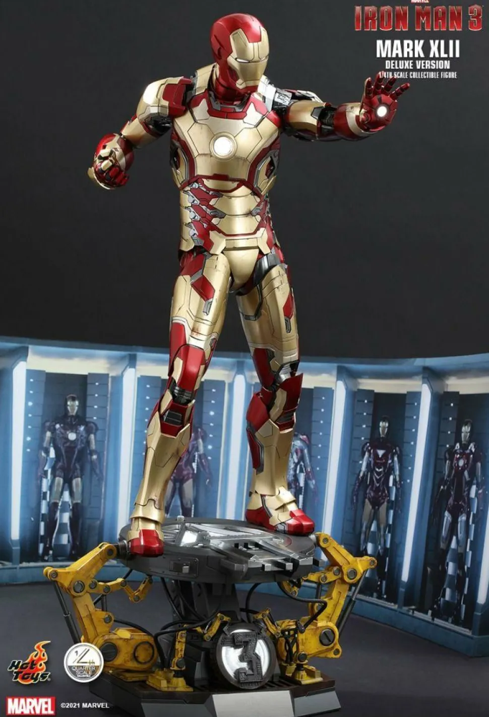 Iron Man 3 - Iron Man Mark XLII (42) Deluxe 1/4 Scale Hot Toys Action Figure