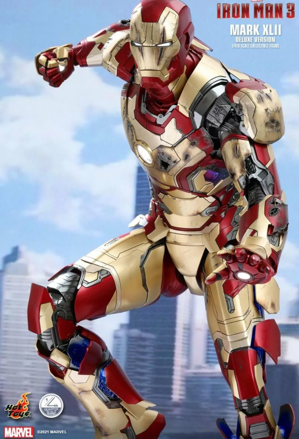 Iron Man 3 - Iron Man Mark XLII (42) Deluxe 1/4 Scale Hot Toys Action Figure