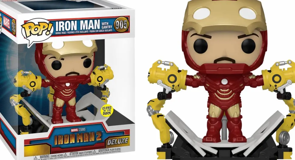 Iron Man 2 - Iron Man MKIV with Gantry Glow in the Dark Deluxe Pop! Vinyl Figure
