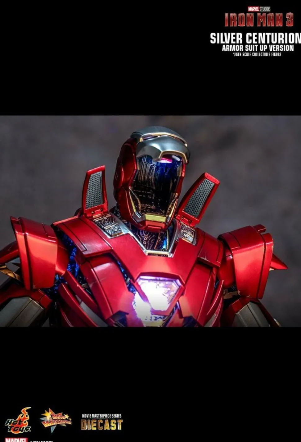 Iron Man 3 - Iron Man Silver Centurion Armour Suit-Up Version 1/6th Scale Die-Cast Hot Toys Action Figure