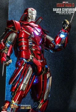 Iron Man 3 - Iron Man Silver Centurion Armour Suit-Up Version 1/6th Scale Die-Cast Hot Toys Action Figure