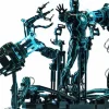 Iron Man 2 - Neon Tech Iron Man with Suit-Up Gantry 1/6th Scale Hot Toys Action Figure Set