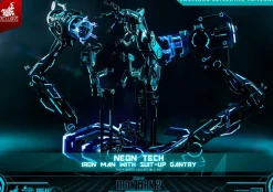 Iron Man 2 - Neon Tech Iron Man with Suit-Up Gantry 1/6th Scale Hot Toys Action Figure Set