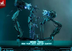 Iron Man 2 - Neon Tech Iron Man with Suit-Up Gantry 1/6th Scale Hot Toys Action Figure Set