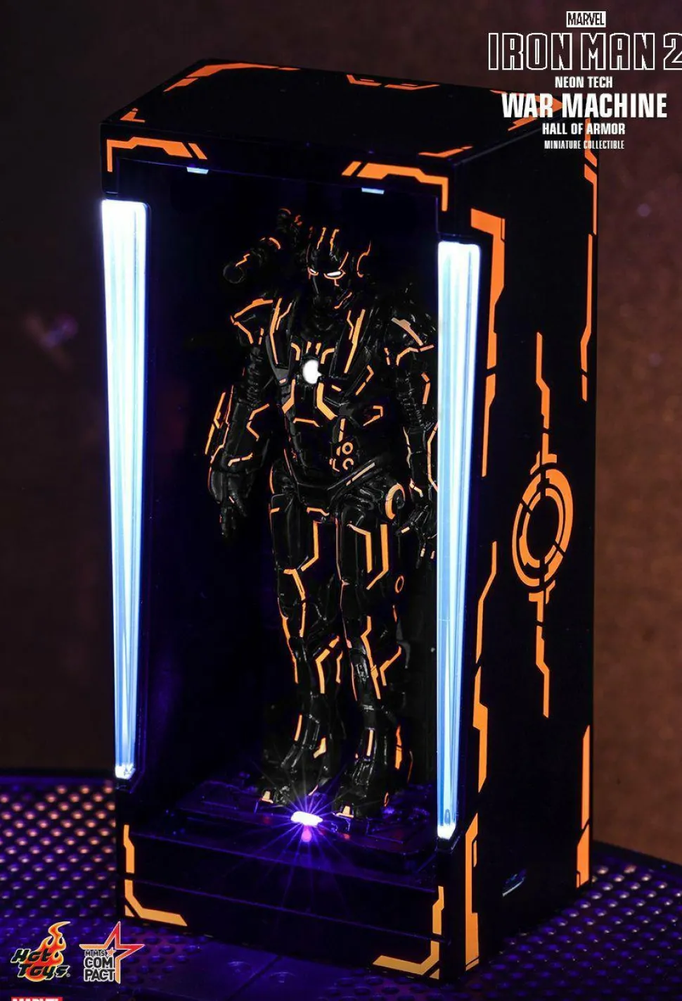 Iron Man 2 - Neon Tech War Machine Hall of Armour 5" Diorama Statue