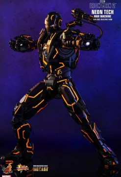 Iron Man 2 - Neon Tech War Machine 1/6th Scale Die-Cast Hot Toys Action Figure (Int Sales Only)