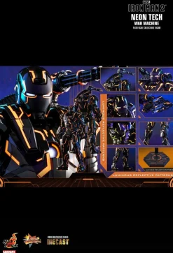 Iron Man 2 - Neon Tech War Machine 1/6th Scale Die-Cast Hot Toys Action Figure (Int Sales Only)