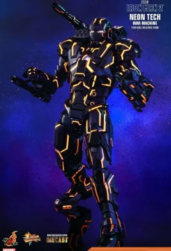 Iron Man 2 - Neon Tech War Machine 1/6th Scale Die-Cast Hot Toys Action Figure (Int Sales Only)