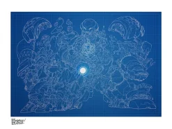 Iron Man - Hulkbuster Blueprint Variant Fine Art Print by Erwin Papa