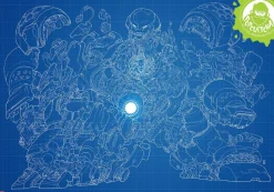 Iron Man - Hulkbuster Blueprint Variant Fine Art Print by Erwin Papa