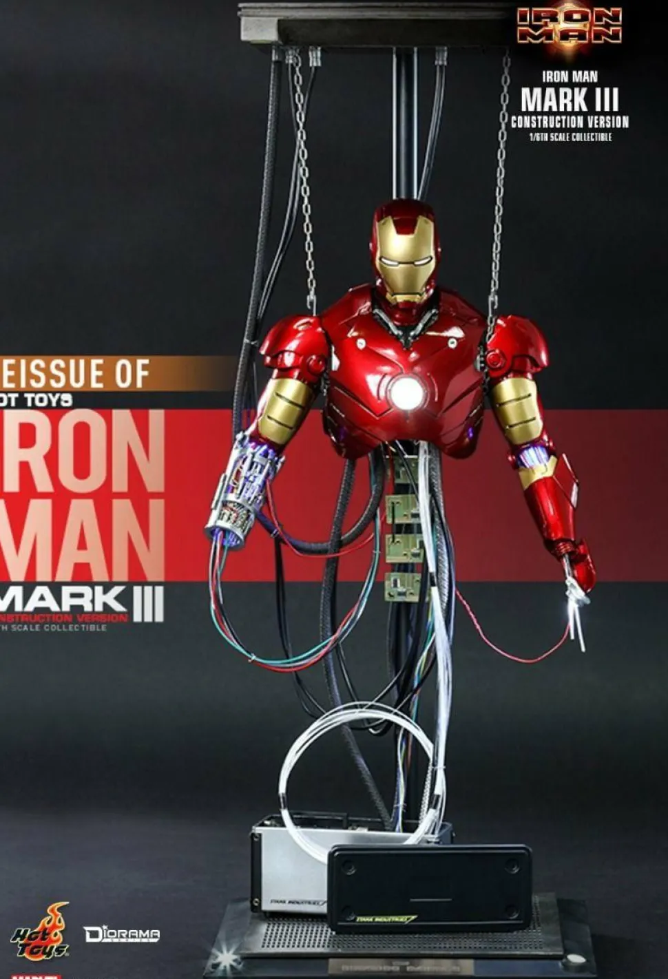 Iron Man - Iron Man Mark III (Construction Version) 1/6th Scale Hot Toys Action Figure