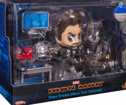 Iron Man - Tony Stark Mech Test Version Cosbaby (S) Hot Toys Figure Collectible Set