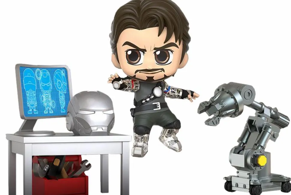 Iron Man - Tony Stark Mech Test Version Cosbaby (S) Hot Toys Figure Collectible Set