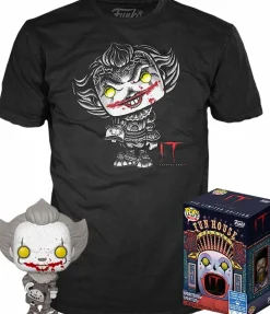 It: Chapter Two - Pennywise with I Love Derry Tee Black & White Pop! Vinyl Figure & T-Shirt Box Set