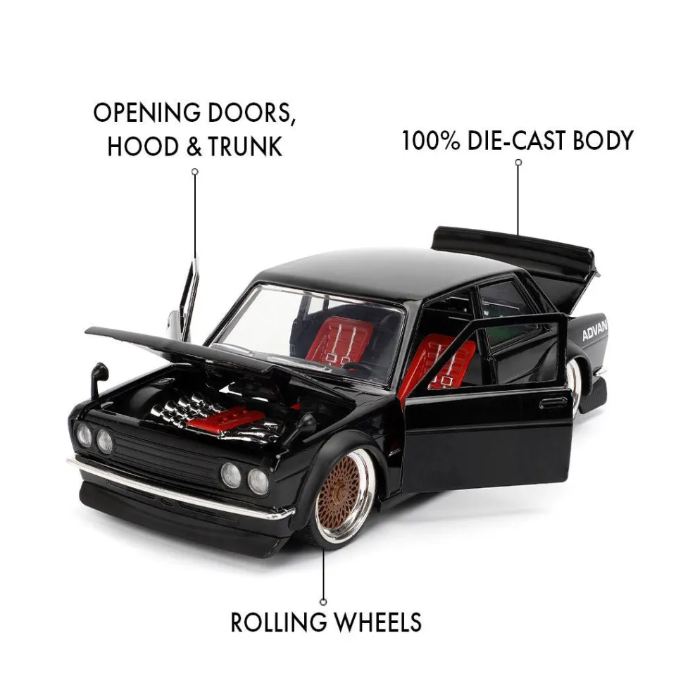 JDM Tuners - 1973 Datsun 510 1/24th Scale Die-Cast Vehicle Replica