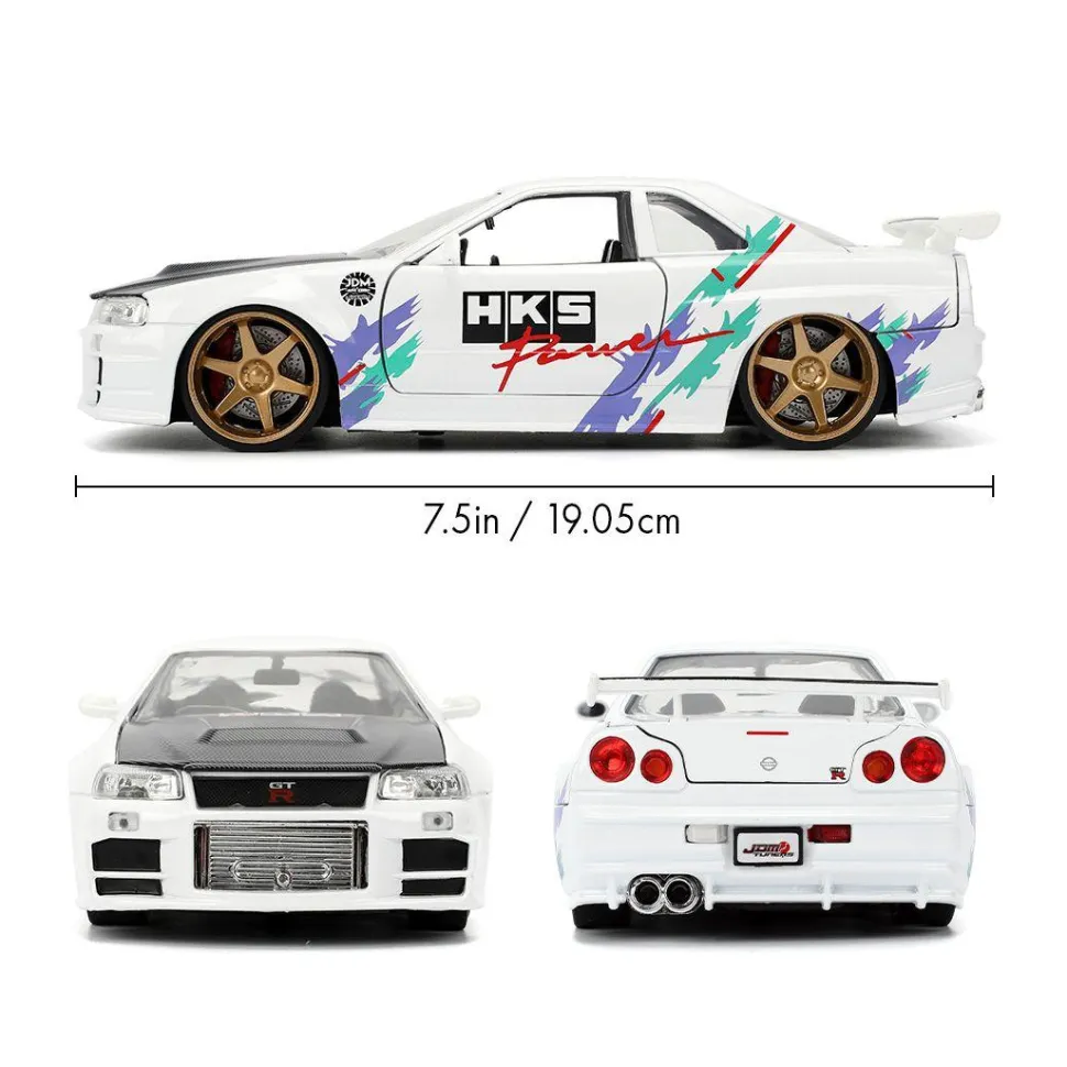 JDM Tuners - 2002 Nissan Skyline GTR R34 1/24th Scale Die-Cast Vehicle Replica