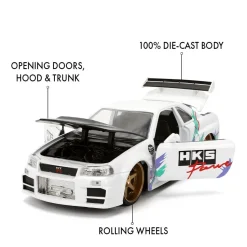 JDM Tuners - 2002 Nissan Skyline GTR R34 1/24th Scale Die-Cast Vehicle Replica