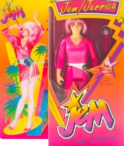Jem and The Holograms - Jem & Pizzaz ReAction 3.75” Action Figure Bundle (2022 SDCC Exclusive) (Set of 2)