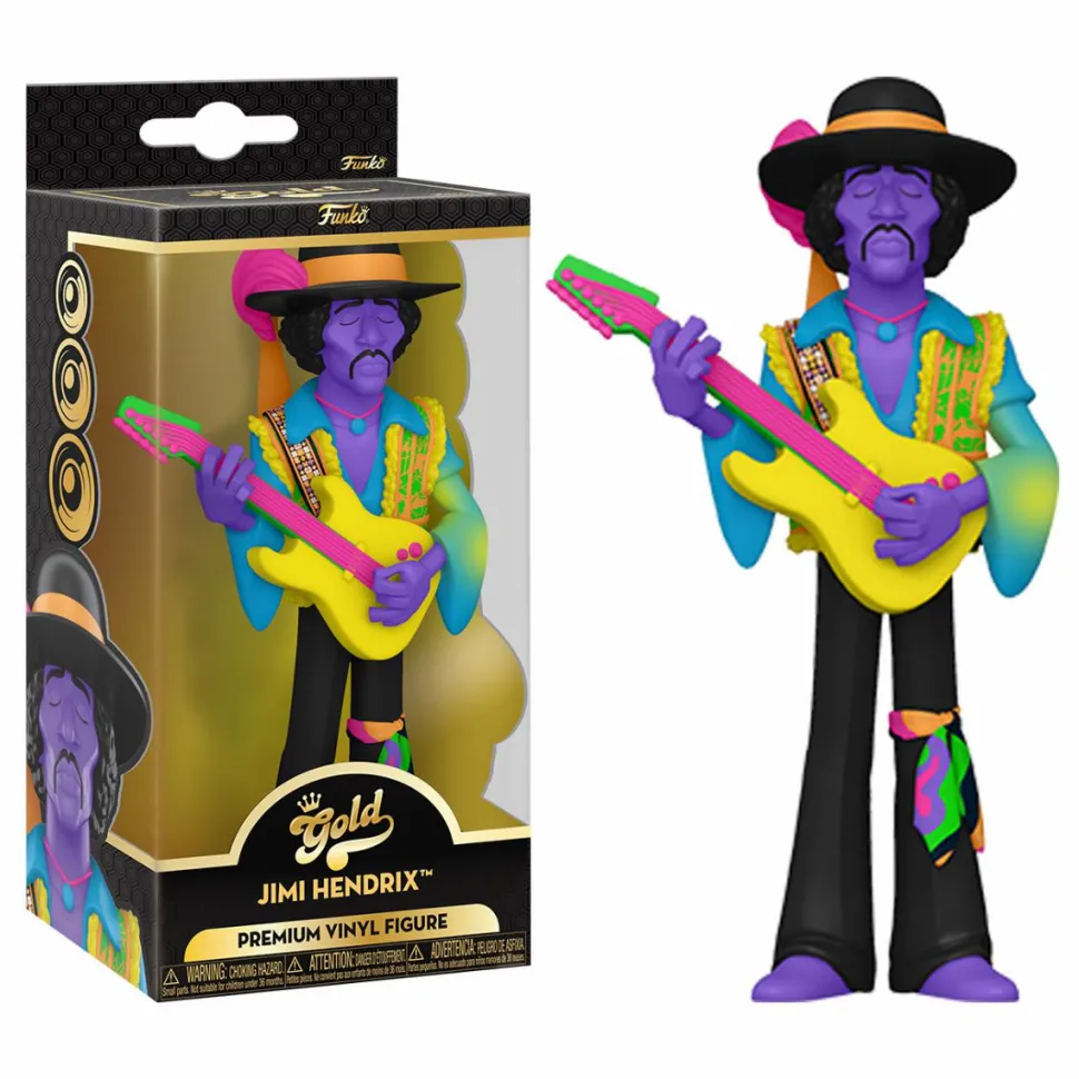 Jimi Hendrix - Jimi Hendrix Blacklight 5” Gold Premium Vinyl Figure