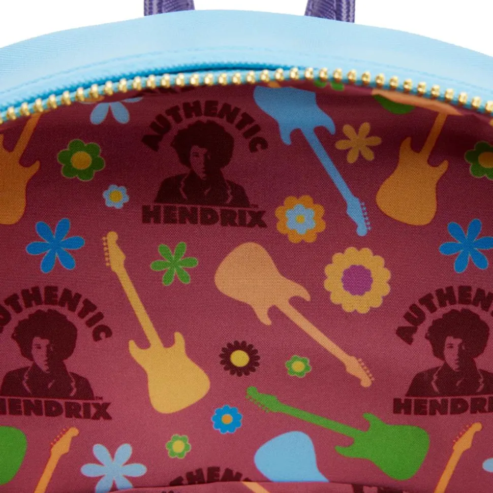 Jimi Hendrix - Psychedelic Landscape Glow in the Dark 11” Faux Leather Mini Backpack