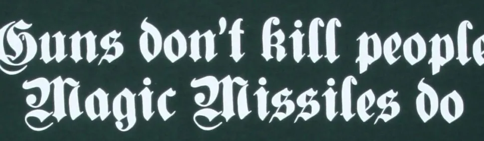 J!nx - Guns Don't Kill People Magic Missiles Do Male T-Shirt
