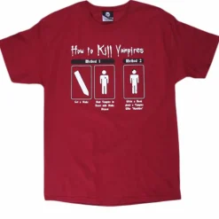J!nx - How To Kill A Vampire Cardinal Red Male T-Shirt