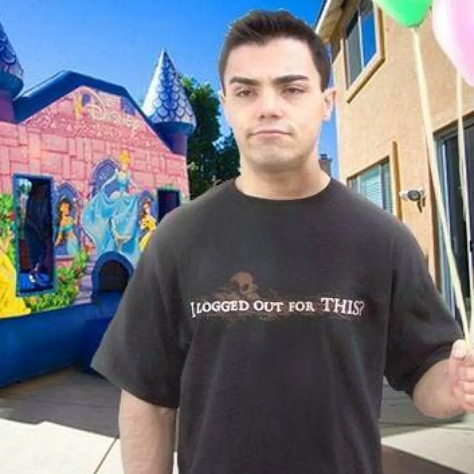 J!nx - I Logged Out For This? Black Male T-Shirt