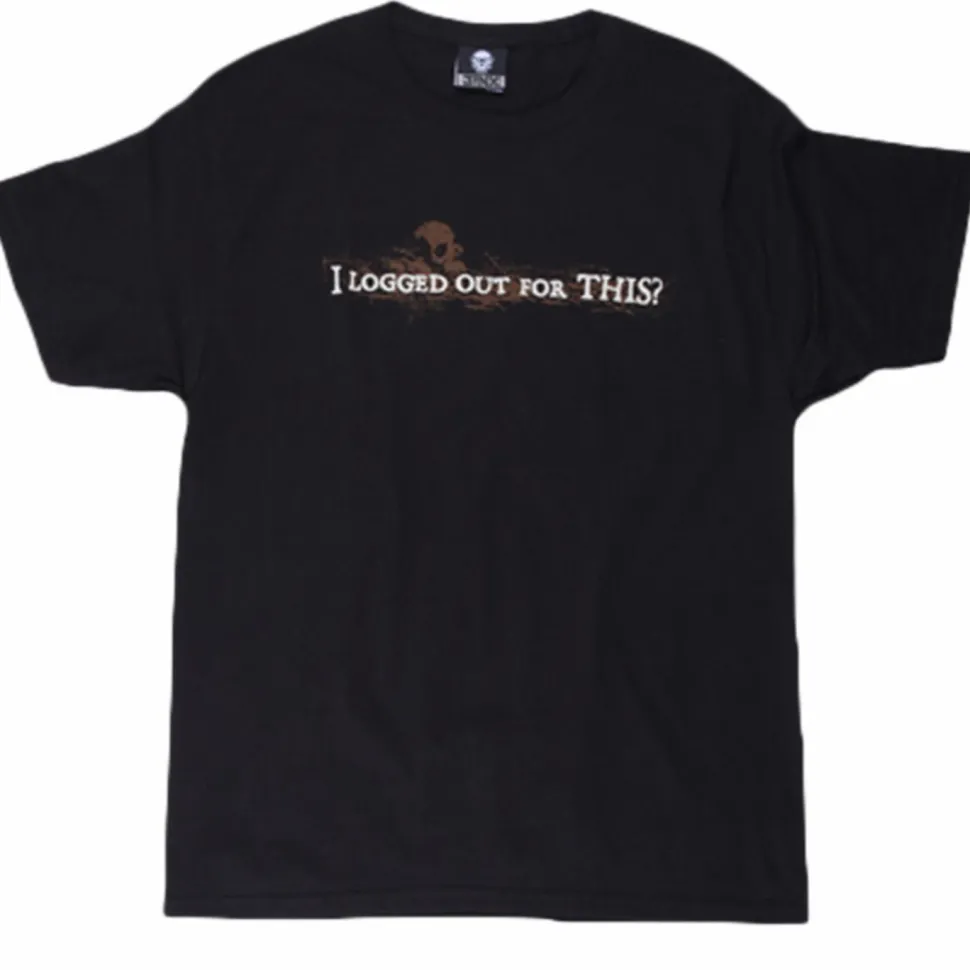 J!nx - I Logged Out For This? Black Male T-Shirt