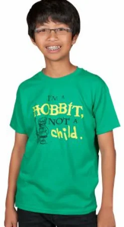 J!nx - I'm A Hobbit Not A Child Kelly Green Kids T-Shirt