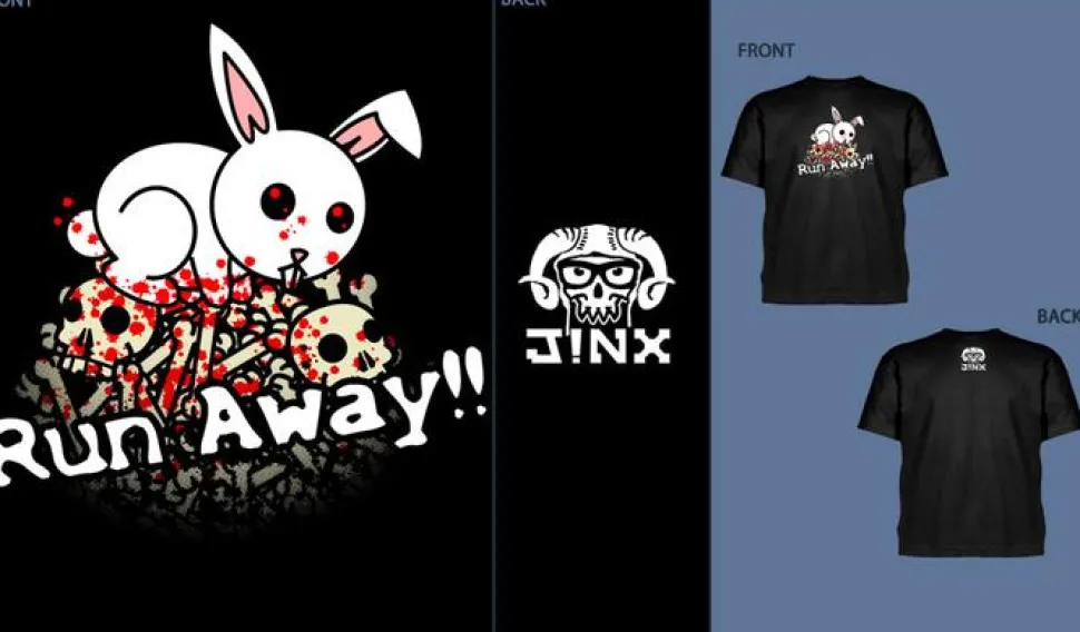 J!nx - Run Away! Killer Bunny Black Male T-Shirt