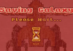 J!nx - Saving Galaxy... Please Wait Fitted Female T-Shirt