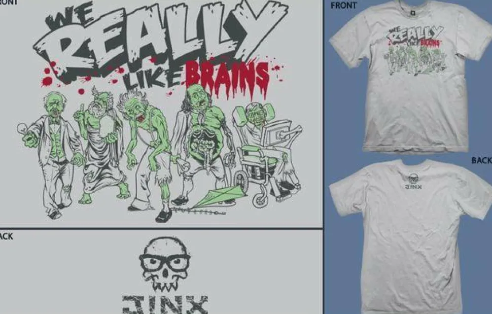 J!nx - We Really Like Brains Zombie Male T-Shirt by Jinx