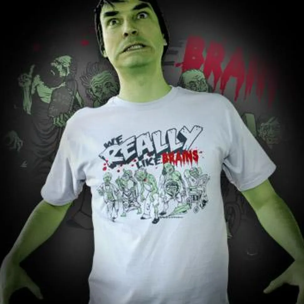 J!nx - We Really Like Brains Zombie Male T-Shirt by Jinx