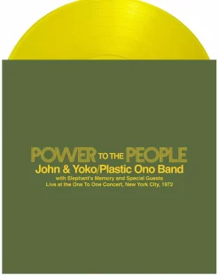 John & Yoko/Plastic Ono Band/Elephant’s Memory - Power to the People: Live at the One to One Concert, New York City, '72 EP Vinyl Record (2025 Record Store Day Exclusive Yellow Coloured Vinyl)