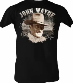 John Wayne - J-Dub Profile Black Male T-Shirt
