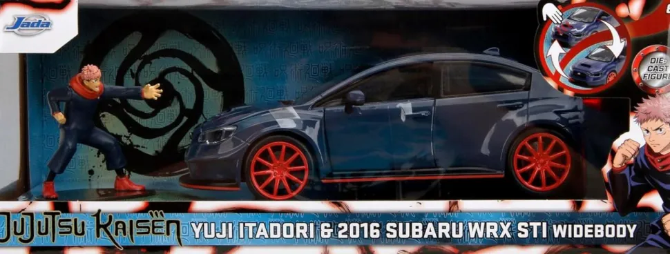 Jujutsu Kaisen - Yuji Itadori & 2016 Subaru WRX STI Widebody Anime Hollywood Rides 1/24th Scale Die-Cast Vehicle Replica