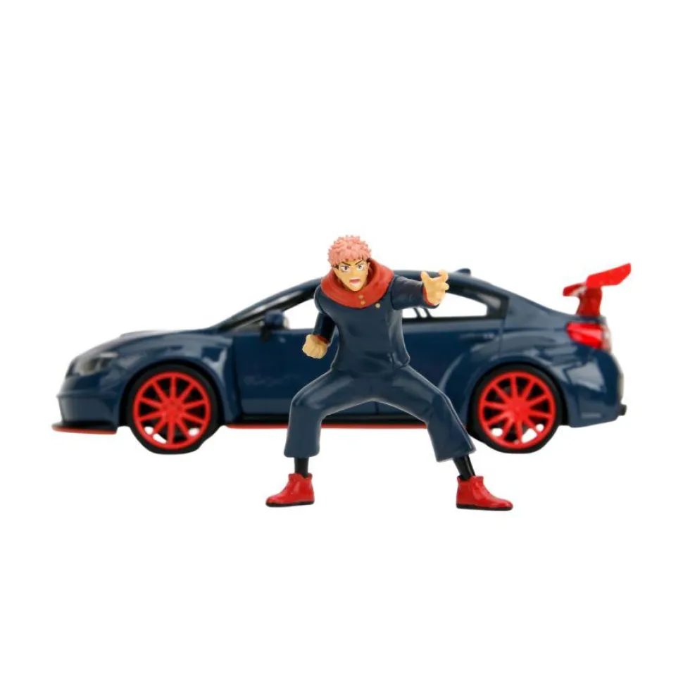 Jujutsu Kaisen - Yuji Itadori & 2016 Subaru WRX STI Widebody Anime Hollywood Rides 1/24th Scale Die-Cast Vehicle Replica