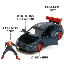 Jujutsu Kaisen - Yuji Itadori & 2016 Subaru WRX STI Widebody Anime Hollywood Rides 1/24th Scale Die-Cast Vehicle Replica