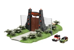Jurassic Park - Jurassic Park Gate with Jeep Wrangler & Ford Explorer Nano Hollywood Rides Nano Scene 1.65