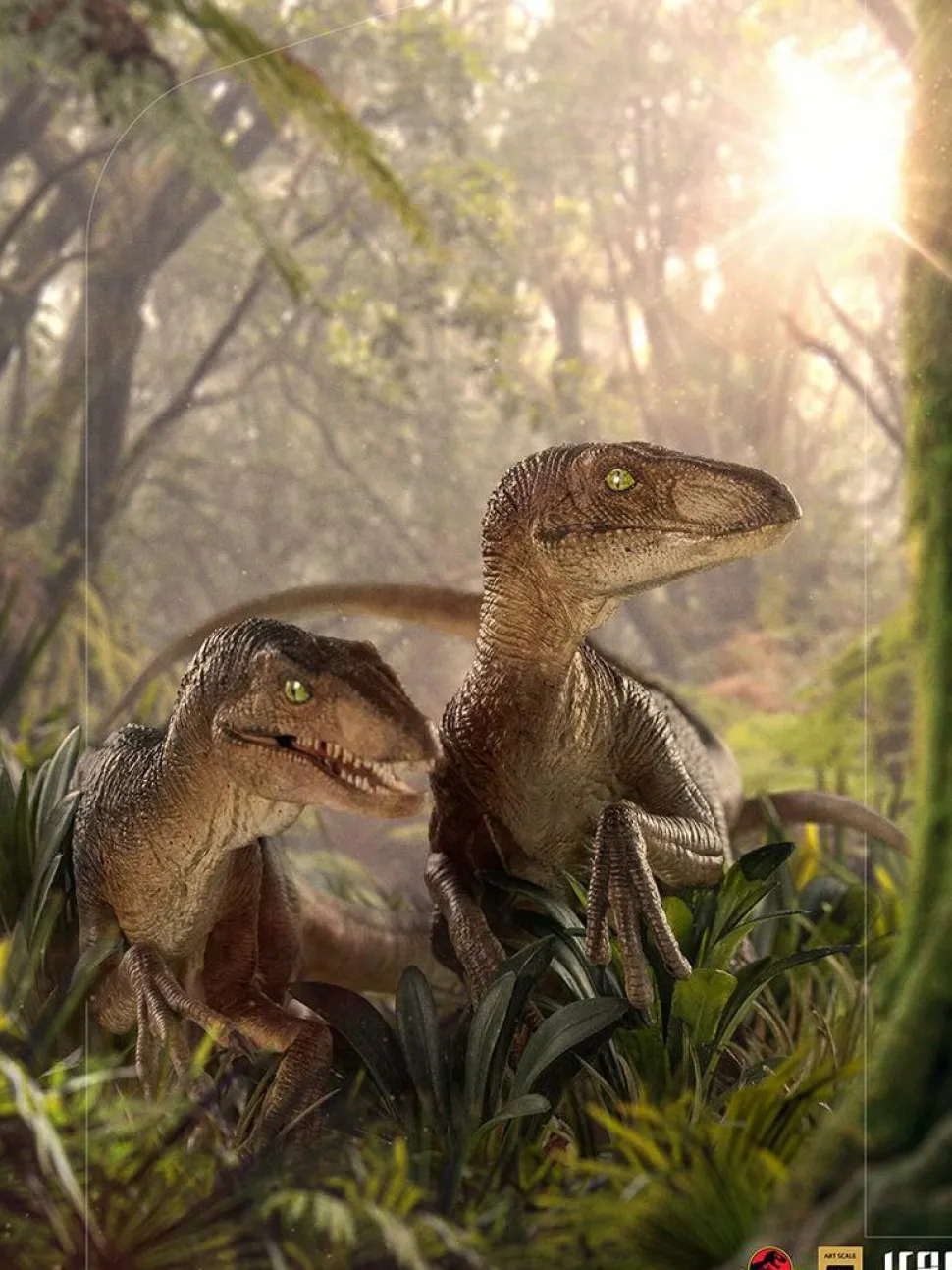 Jurassic Park - Just the Two Raptors Deluxe 1/10th Scale Statue