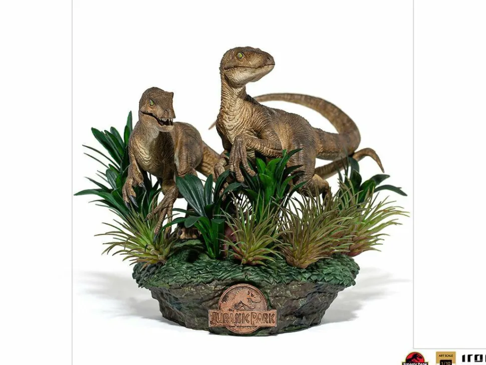 Jurassic Park - Just the Two Raptors Deluxe 1/10th Scale Statue