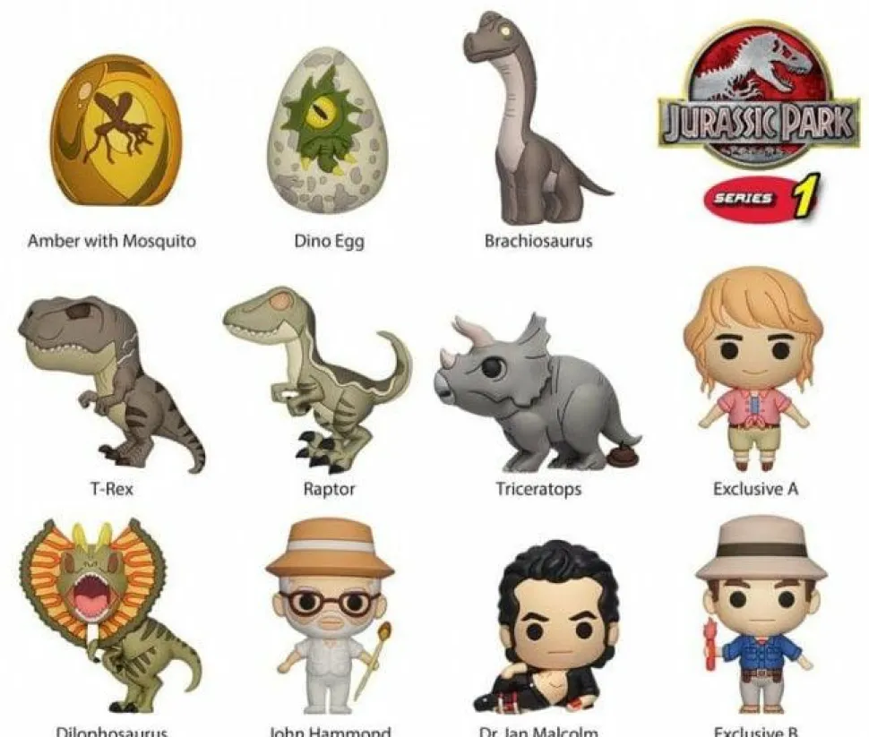 Jurassic Park - Series 1 3D Figural Foam Bag Clip Blind Bag (Single Unit)