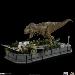 Jurassic Park - T-Rex & Donald Gennaro 1/20th Scale Diorama Statue