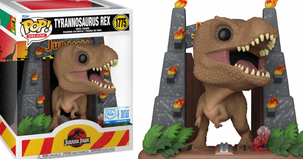 Jurassic Park - Tyrannosaurus Rex with Gates Deluxe Pop! Vinyl Figure