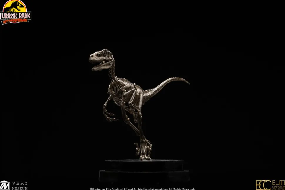 Jurassic Park - Velociraptor Skeleton Bronze 1/8th Scale Statue