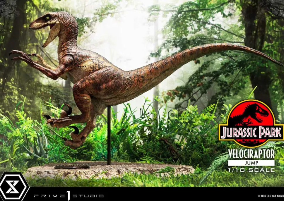 Jurassic Park - Velociraptor Jump 1/10th Scale Statue