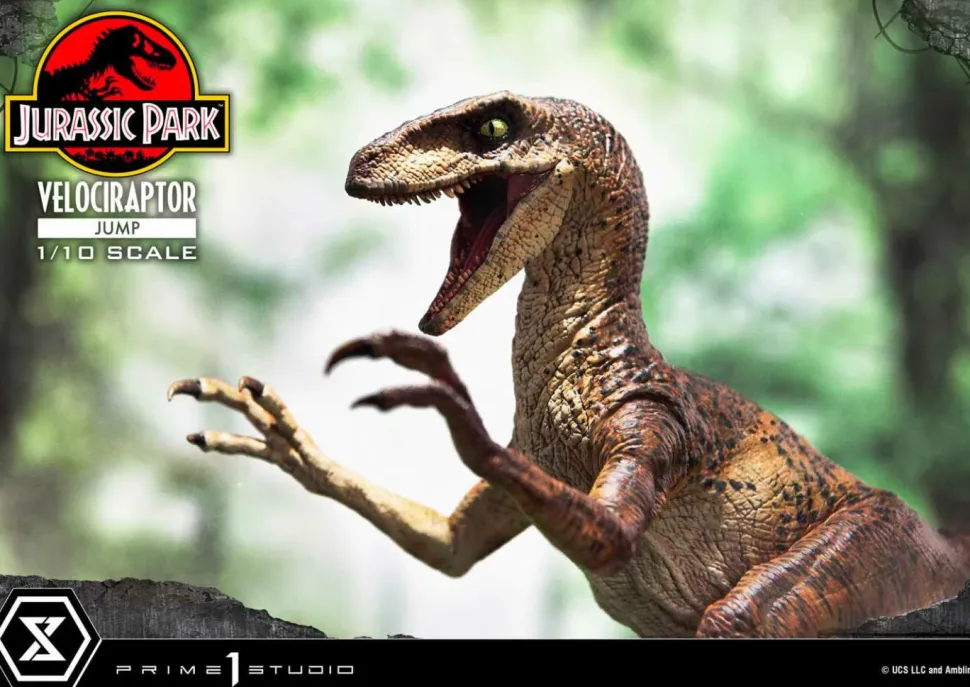 Jurassic Park - Velociraptor Jump 1/10th Scale Statue