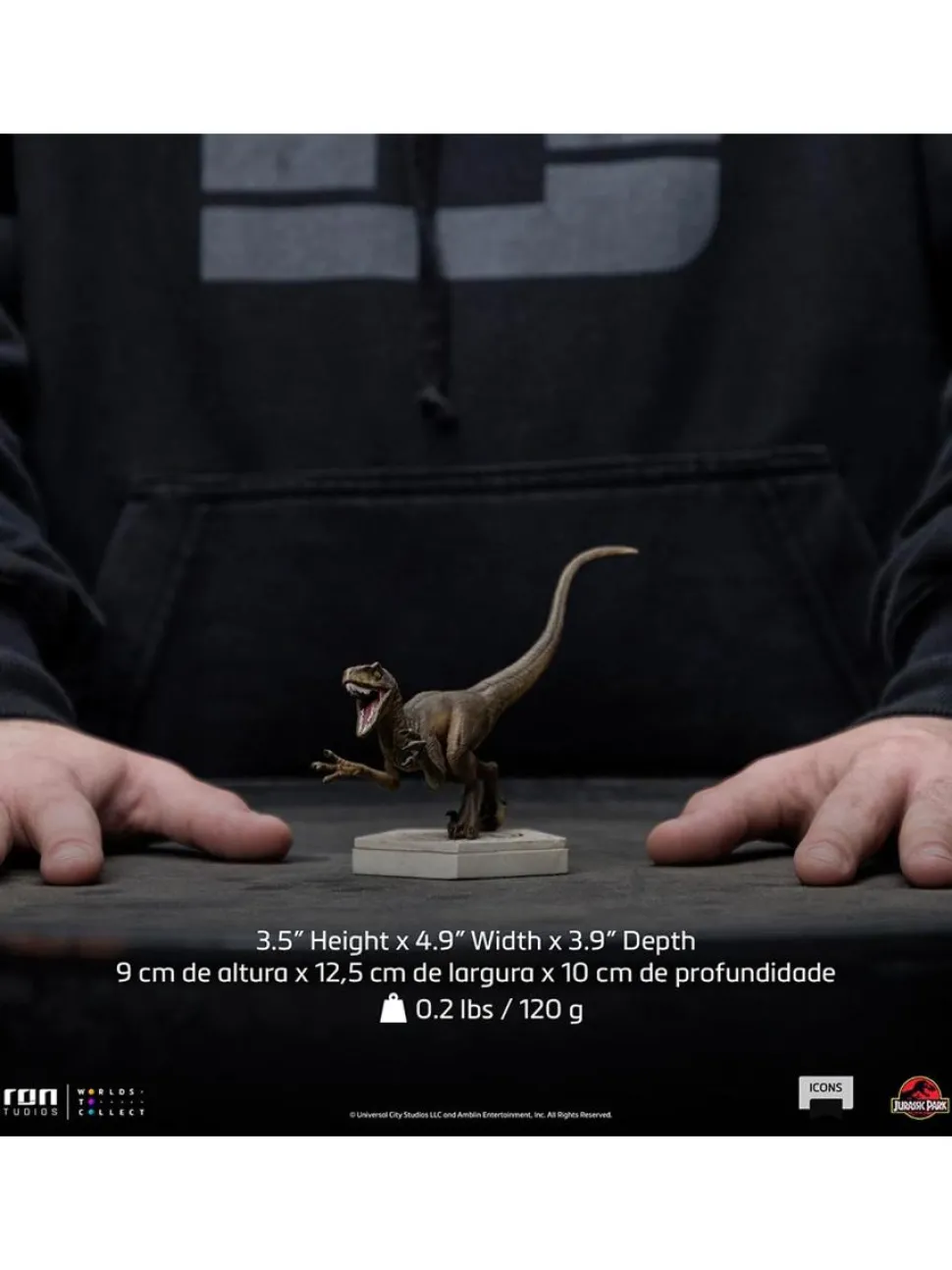 Jurassic Park - Velociraptor A Icons 3.5” Statue