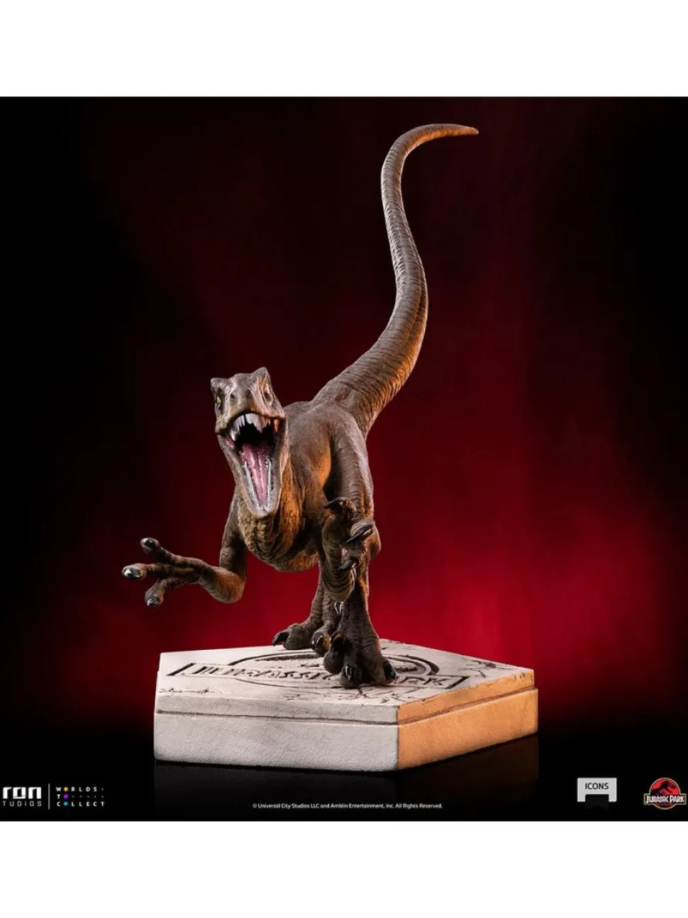 Jurassic Park - Velociraptor A Icons 3.5” Statue