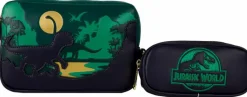 Jurassic World - Dinosaur Silhouette 4" Faux Leather Sling Crossbody Bag with Coin Purse